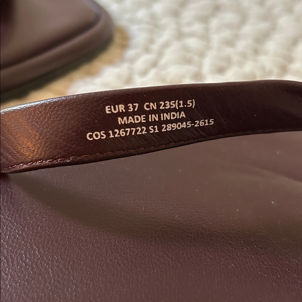 COS Burgubdy Leather Sandals - Picture 7 of 7